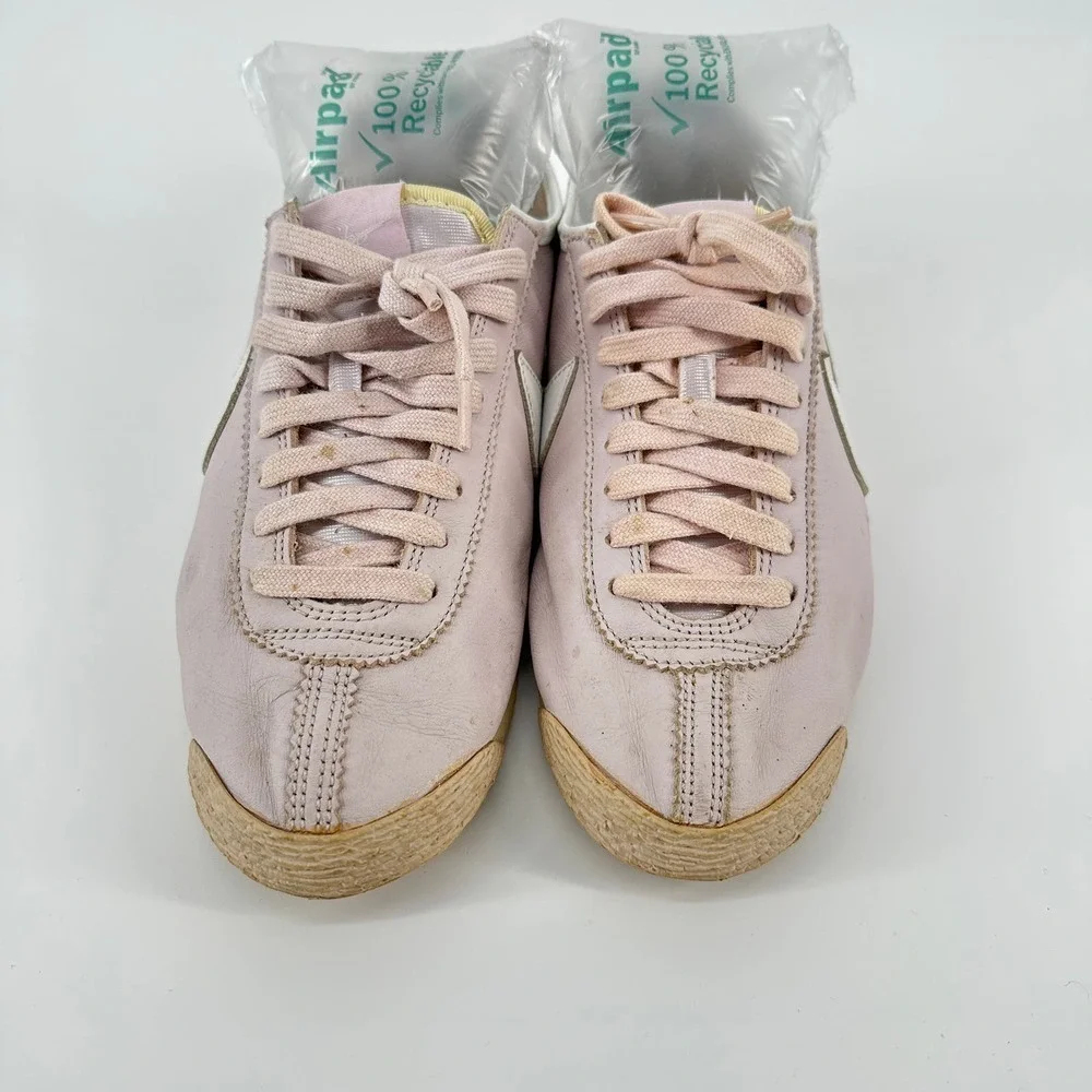 Nike Womens Cortez Leather Pink Athletic Sneaker 309549 511 Low Top Size 10